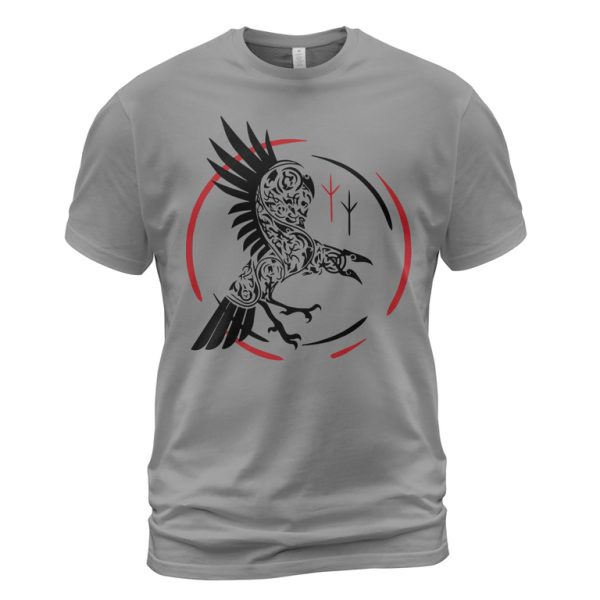 Viking T-shirt Norse Raven Of Odin