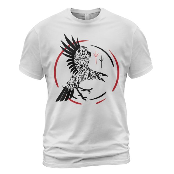 Viking T-shirt Norse Raven Of Odin