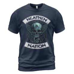 Viking T-shirt Skull Wings Heathen Nation
