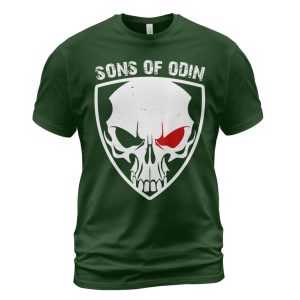 Viking T-shirt Sons Of Odin Skull Shield