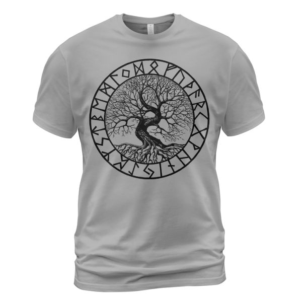 Viking T-shirt Tree Of Life Yggdrasil Rune Ash