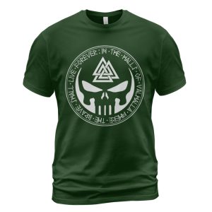 Viking T-shirt Valhalla Where The Brave Shall Live Forever