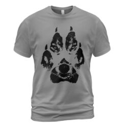Viking T-shirt Wolf Claws Have Wolf Face Prints