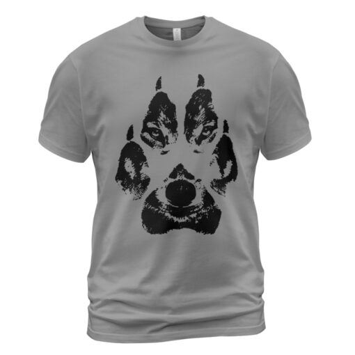 Viking T-shirt Wolf Claws Have Wolf Face Prints