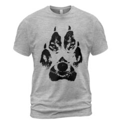 Viking T-shirt Wolf Claws Have Wolf Face Prints