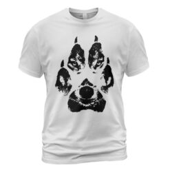 Viking T-shirt Wolf Claws Have Wolf Face Prints
