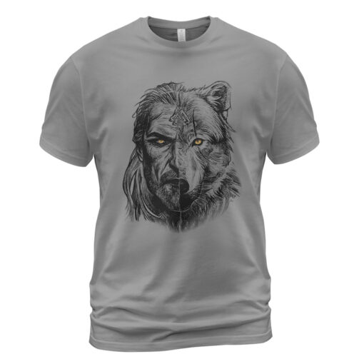 Viking T-shirt Wolf Warrior Valknut