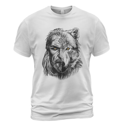 Viking T-shirt Wolf Warrior Valknut