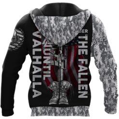 Viking hoodie Until Valhalla Skull Camouflaged