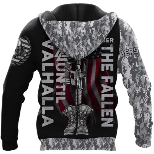 Viking hoodie Until Valhalla Skull Camouflaged