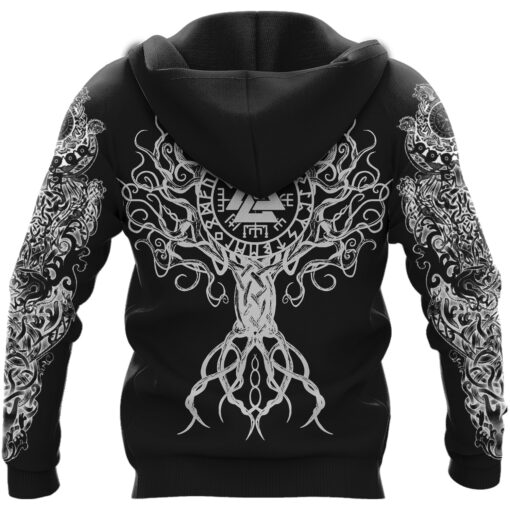 Viking Hoodie Skull Yggdrasil Tree Of Life