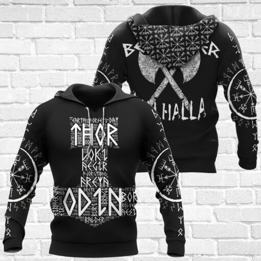 Viking Hoodie Thor Odin Valhalla