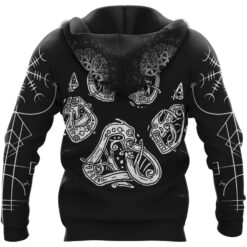 Viking Hoodie Wolf And Vegvisir
