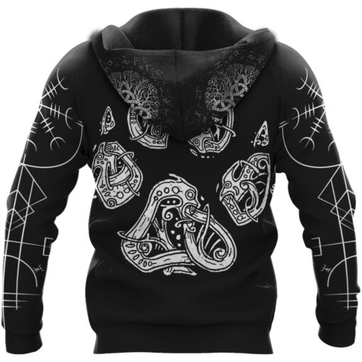 Viking Hoodie Wolf And Vegvisir