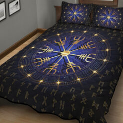 Viking Quilt Set Ægishjálmr Helm of Awe Rune