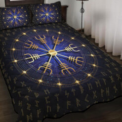 Viking Quilt Set Ægishjálmr Helm of Awe Rune