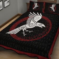 Viking Quilt Set Norse Raven Rune