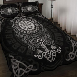 Viking Quilt Set Yggdrasil Tree Vegvisir Rune