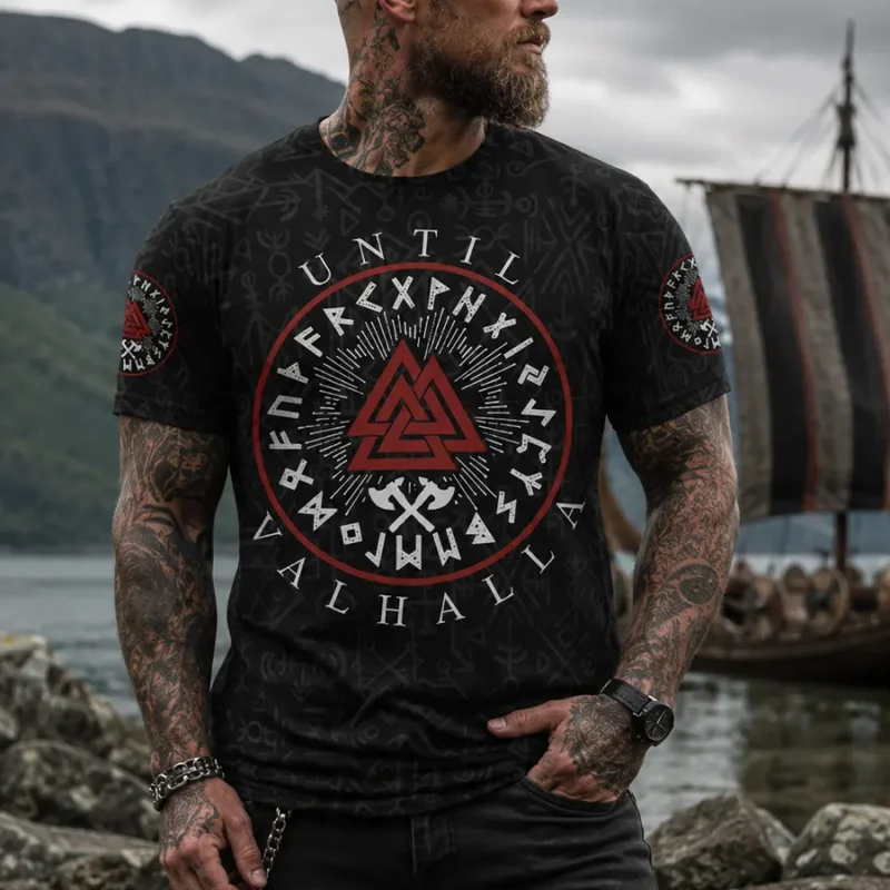 Until Valhalla Shirt Valknut Rune Warrior Legacy