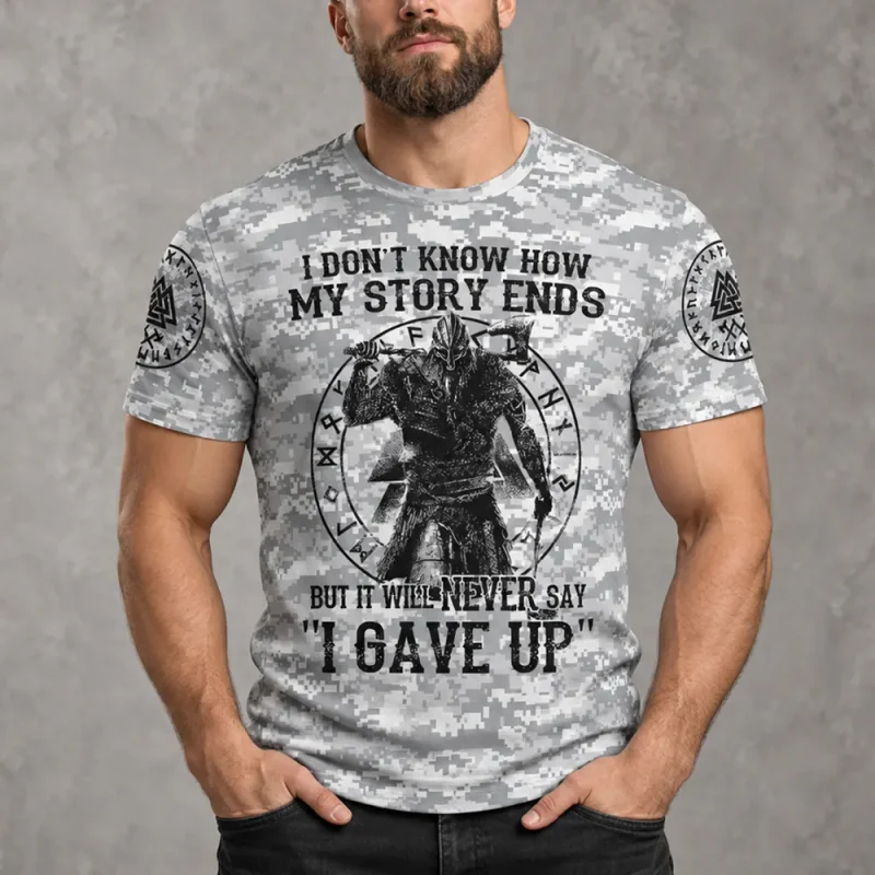 never say i gave up viking shirt