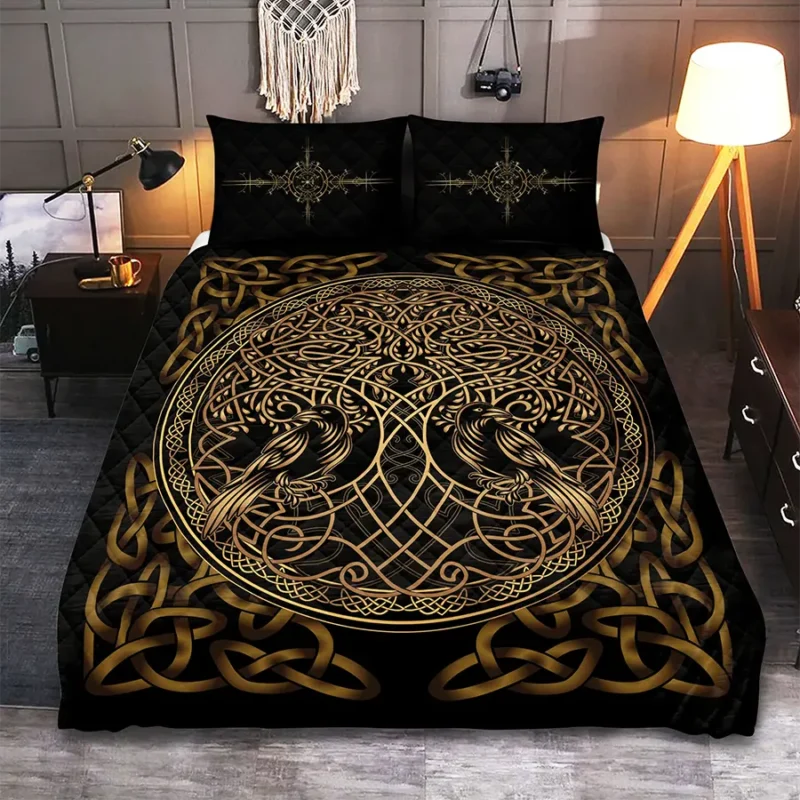 Viking Wedding Dress – 7 Fascinating Traditions You Didn’t Know viking quilt bedding set gold tree of life celtic knot