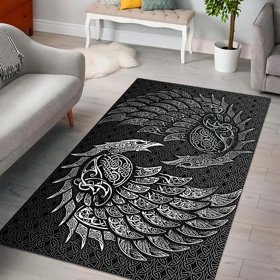 Viking Rug Viking Celtic Raven Art