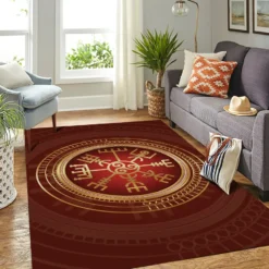 Viking Area Rug – Vegvisir Symbol Ancient Guidance