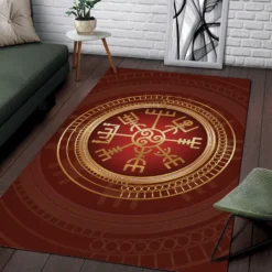 Viking Area Rug – Vegvisir Symbol Ancient Guidance