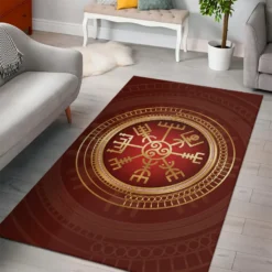 Viking Area Rug – Vegvisir Symbol Ancient Guidance
