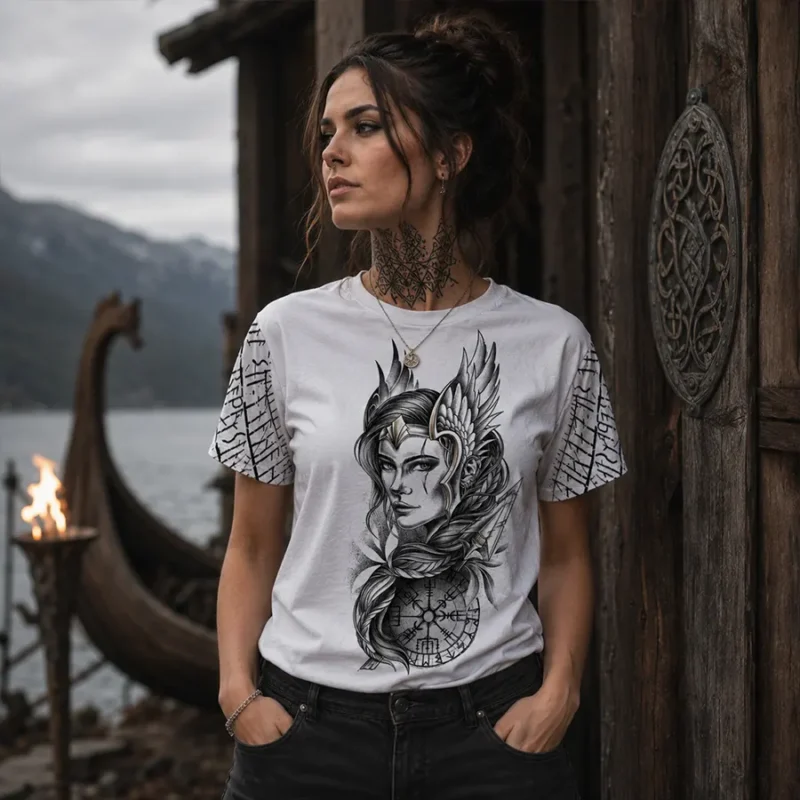 Viking T Shirts Valkyrie Wings Legend