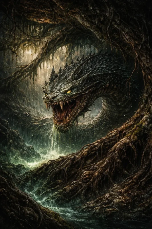 Nidhoggr – The Dragon Beneath Yggdrasil