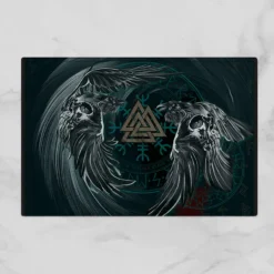 Viking Doormat Munin And Hugin Valknut Norse Powerful Symbolic Meaning