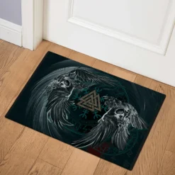 Viking Doormat Munin And Hugin Valknut Norse Powerful Symbolic Meaning
