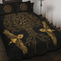 Viking Quilt Bedding Set Celtic Tree Of Life Sacred Meaning Design