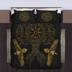 Viking Quilt Bedding Set Celtic Tree Of Life Sacred Meaning Design