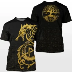 Viking Shirt Fenrir Clothing Yggdrasil Rune Ultimate Powerful Legendary Meaning