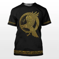Viking Shirt Viking Celtic Raven Helm Of Awe Ultimate Powerful Legendary Meaning