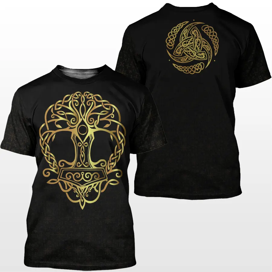 Viking T Shirt Gold Tree Of Life Legendary Sacred Norse Meaning Viking T Shirt Gold Tree Of Life Legendary Sacred Norse Meaning