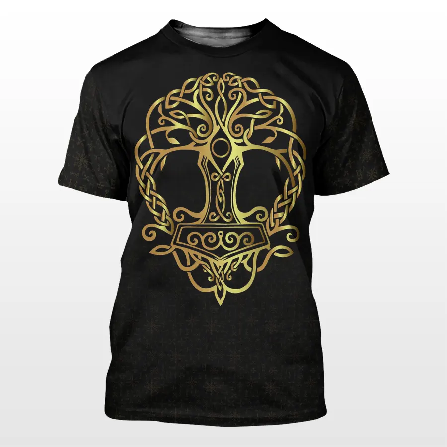 Viking T Shirt Gold Tree Of Life Legendary Sacred Norse Meaning Viking T Shirt Gold Tree Of Life Legendary Sacred Norse Meaning