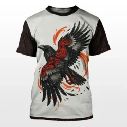 Viking T Shirt Norse Raven Legendary Bold Symbol