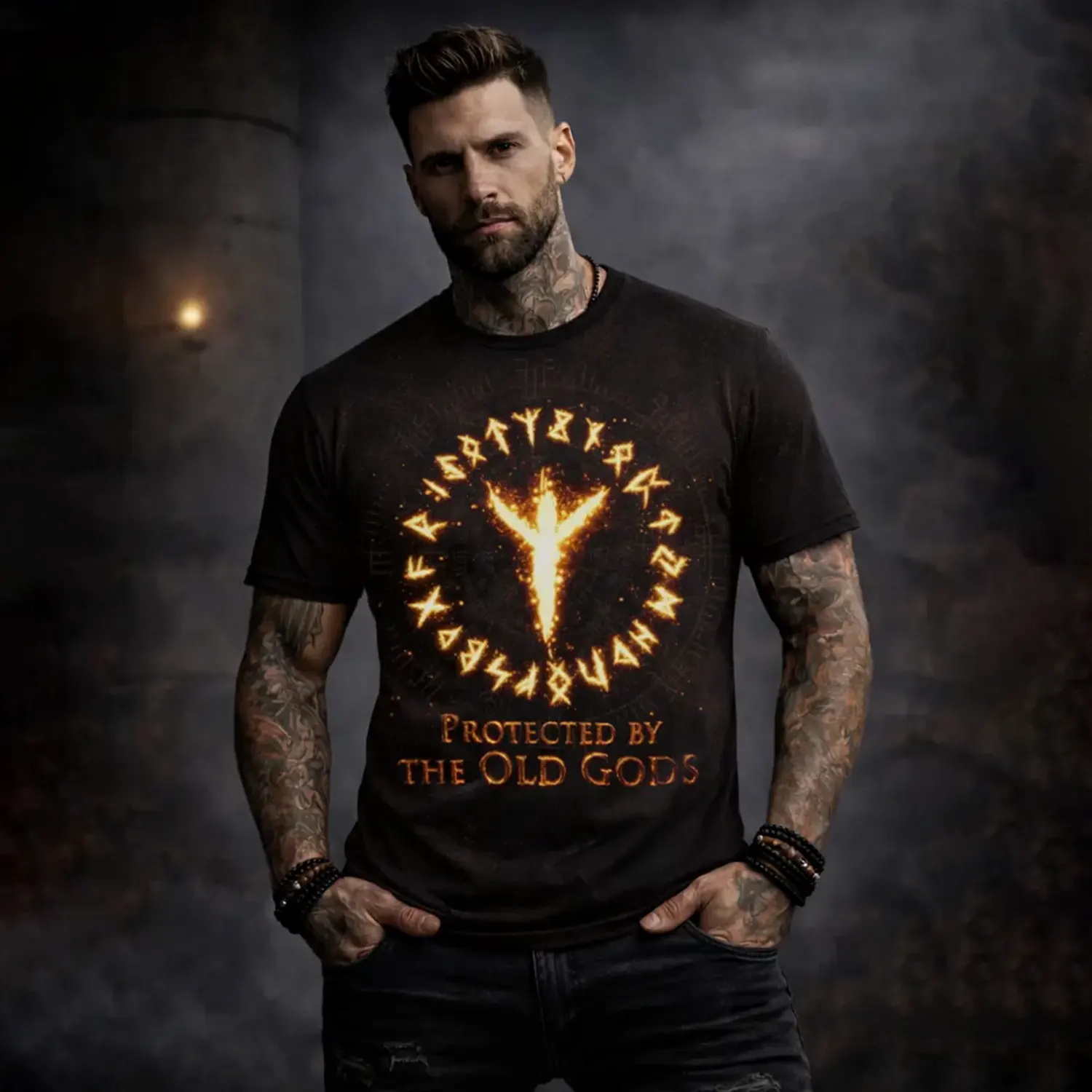 Protection Rune – Algiz Viking T-Shirt