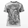 Bold Fearless Viking T Shirt - Runic Dragon Power