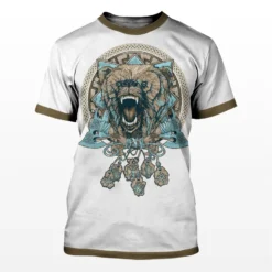 Fearless Viking T Shirt - norse wolf symbol Power