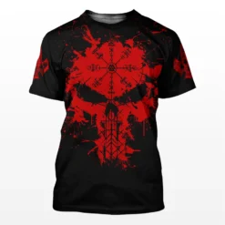 Viking T Shirt Skull Art Viking Compass Bold Unique